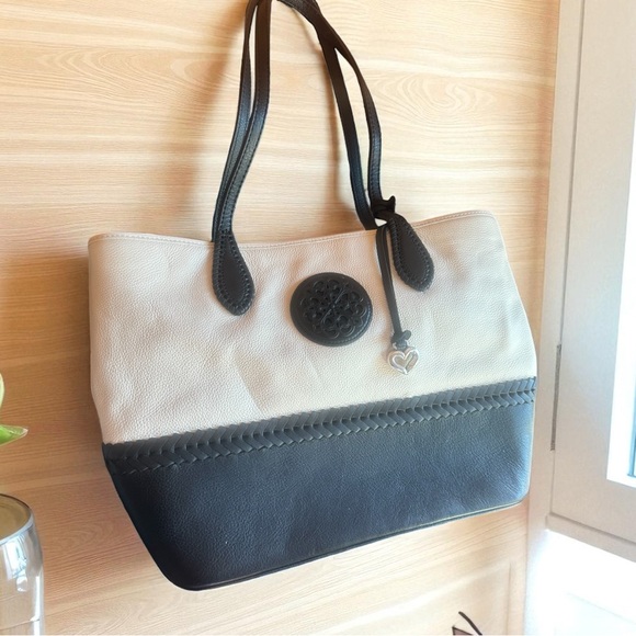 Brighton Handbags - Brighton Two-Tone Black and Cream Tote